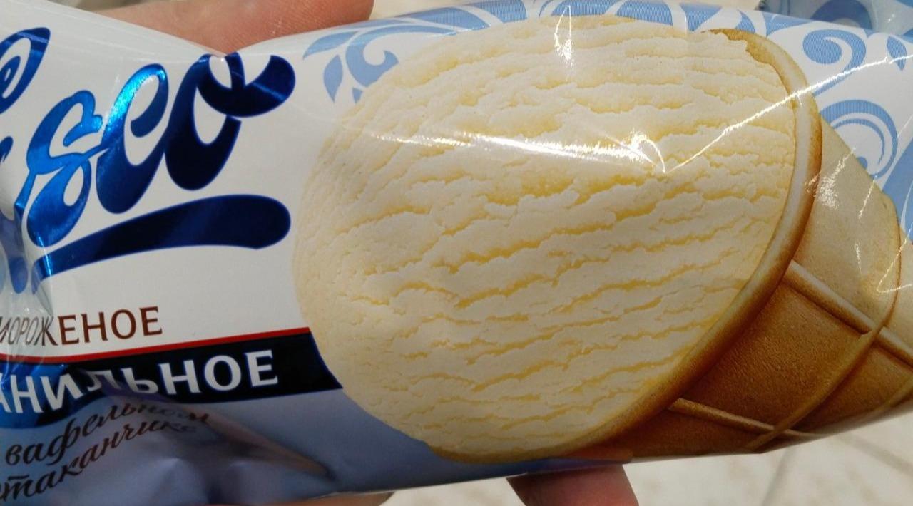 Фото - Мороженое ванильное в вафельном стаканчике Esco