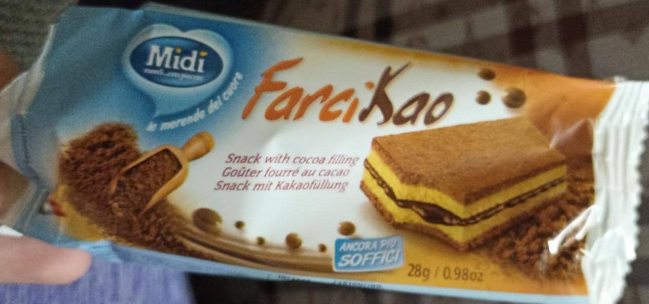 Фото - Пирожное бисквит шоколадное FarciKao Midi