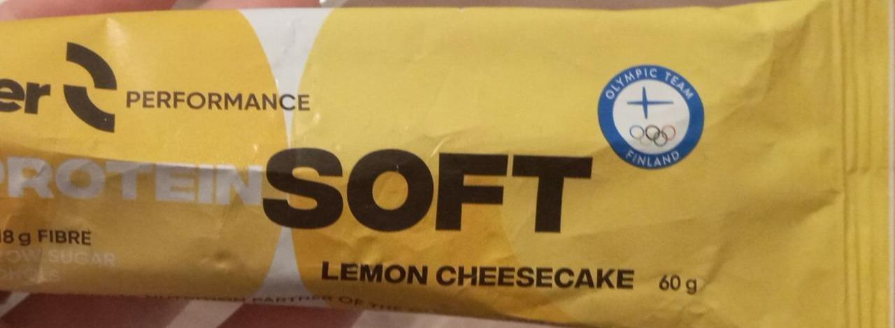 Фото - протеиновый батончик со вкусом лимонного чизкейка Protein soft Lemon cheesecake Performance