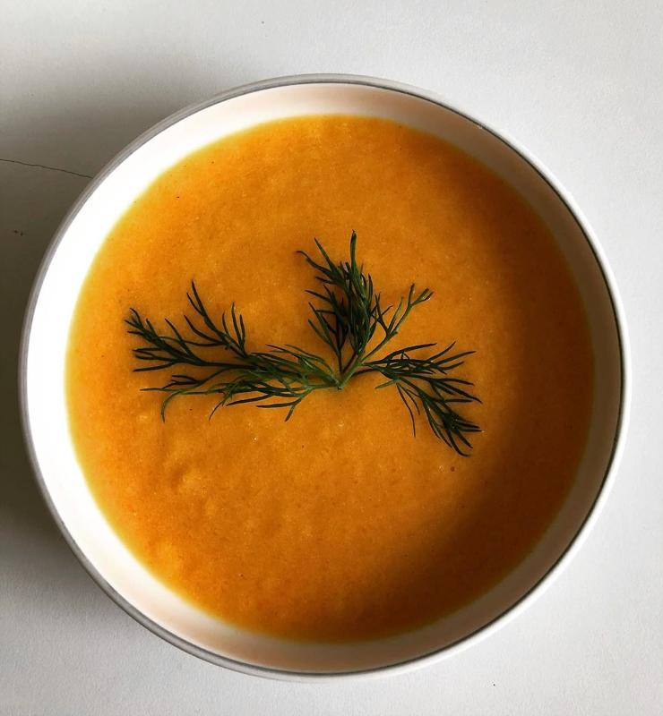 Фото - Тыквенный суп пюре (тыква, морковь, лук)