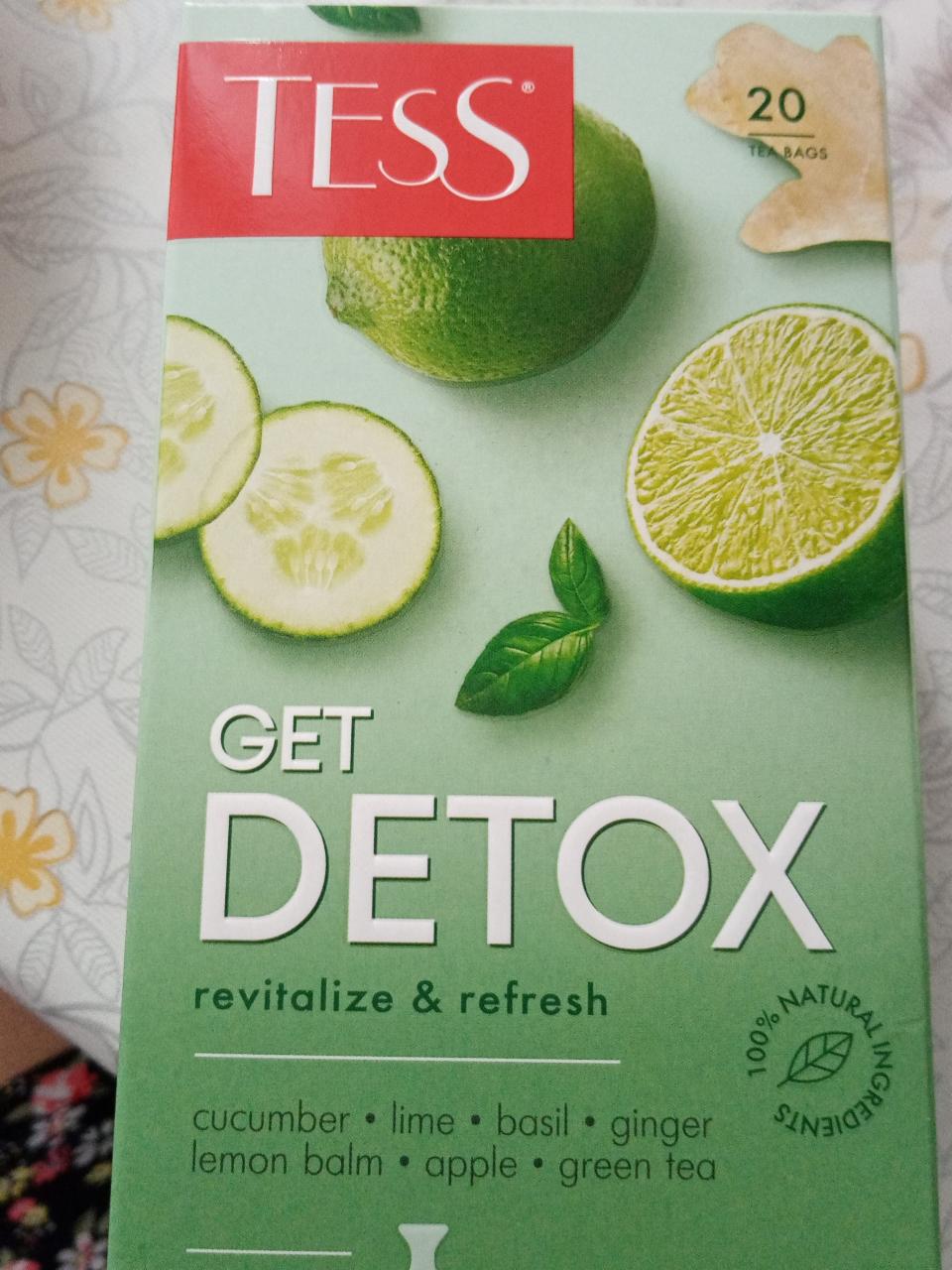 Фото - Чай зеленый с ароматом лимона и свежего огурца Get Detox Tess