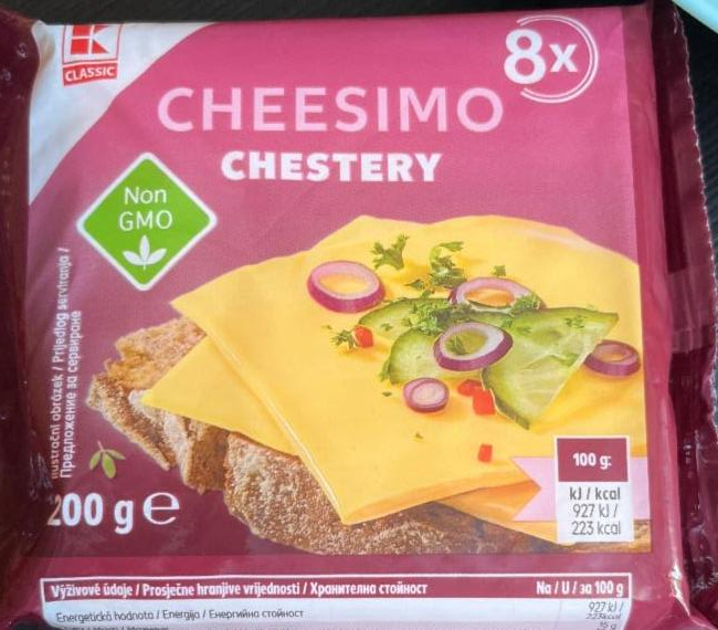 Фото - плавленный сыр чеддр ломтики cheesimo chestery K-Classic