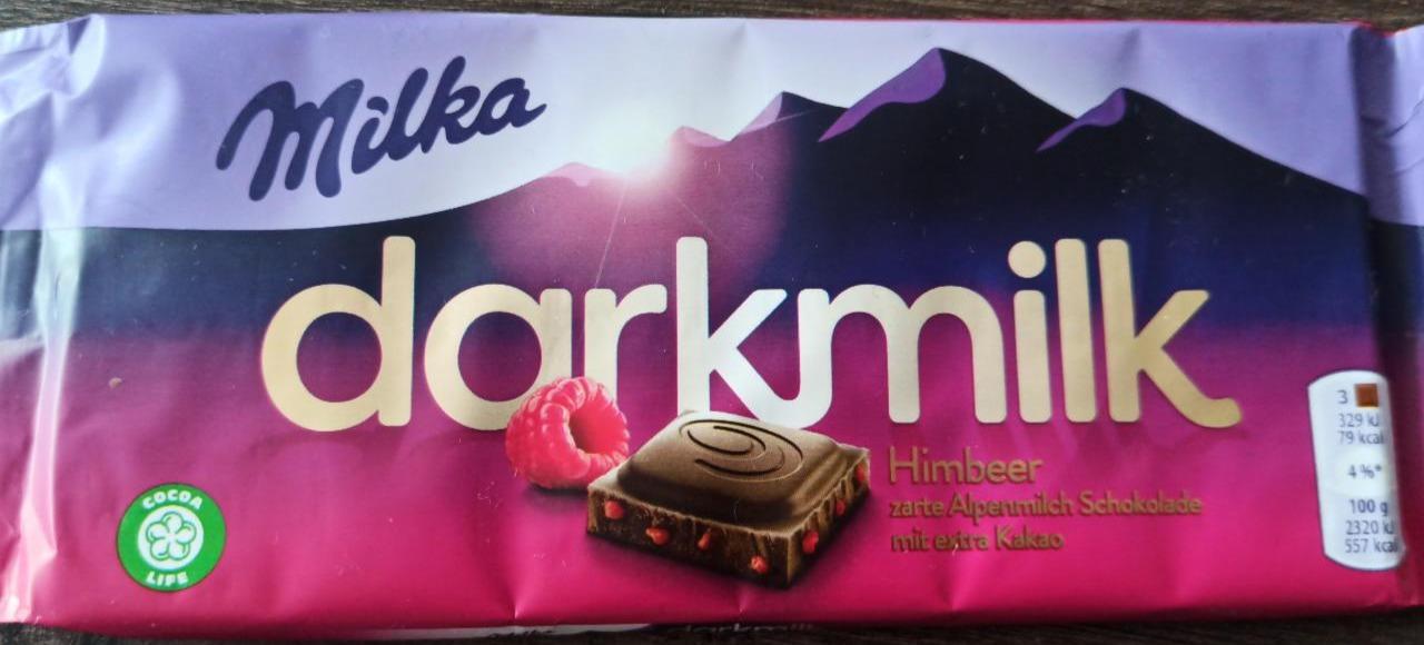 Фото - milka darkmilk с ароматной малины 