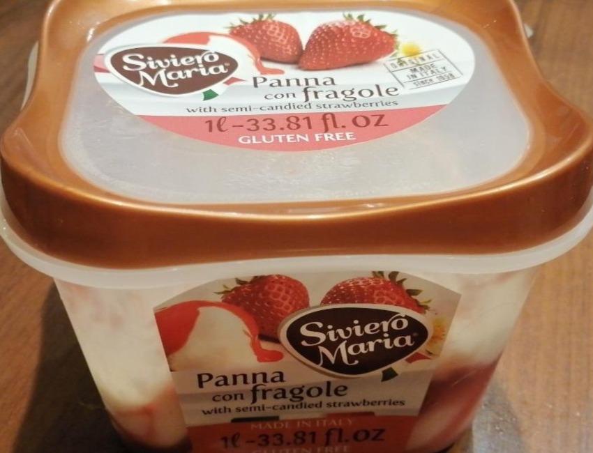 Фото - Мороженное джелато Panna con fragole с клубникой Siviero Maria