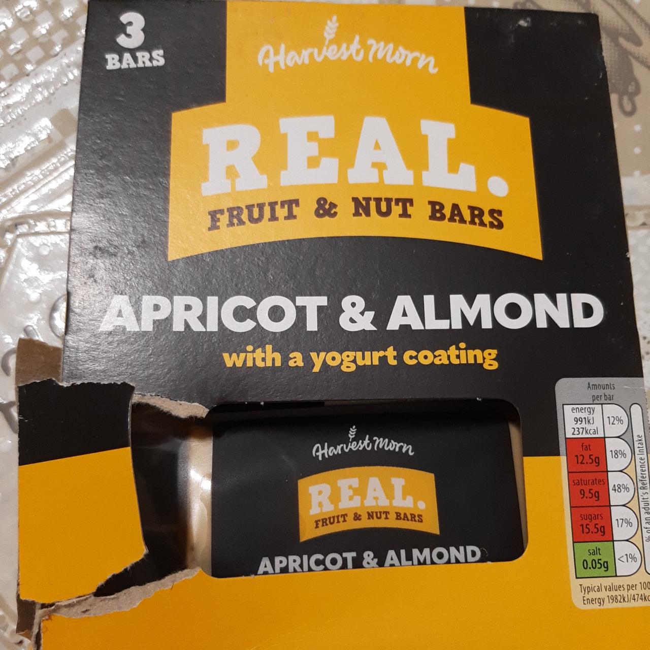 Фото - Батончик энергетический Apricot&Almond Fruit&Nut Bar Real