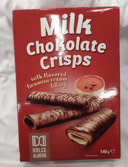 Фото - Трубочки вафельные Milk Chokolate Crisps Dolce Albero.