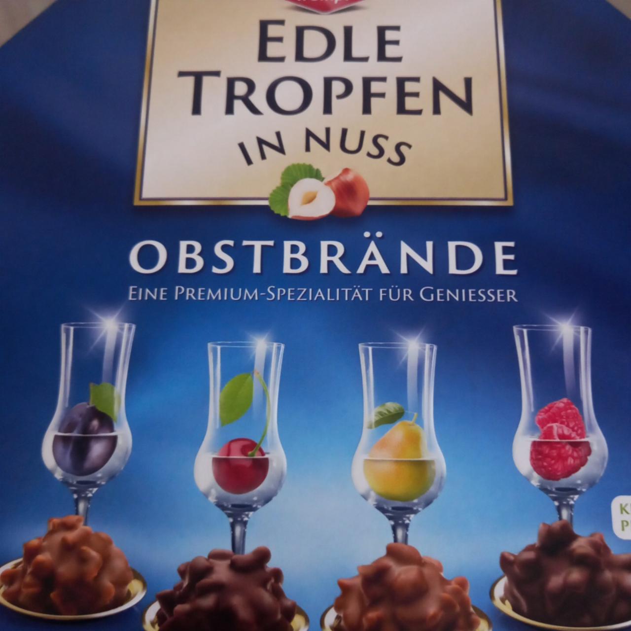Фото - конфеты с фруктовым бренди эдле Edle Tropfen in nuss Trumpf