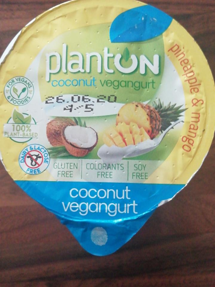 Фото - coconut vegangurt коксовый веганский йогурт с ананасом и манго Planton
