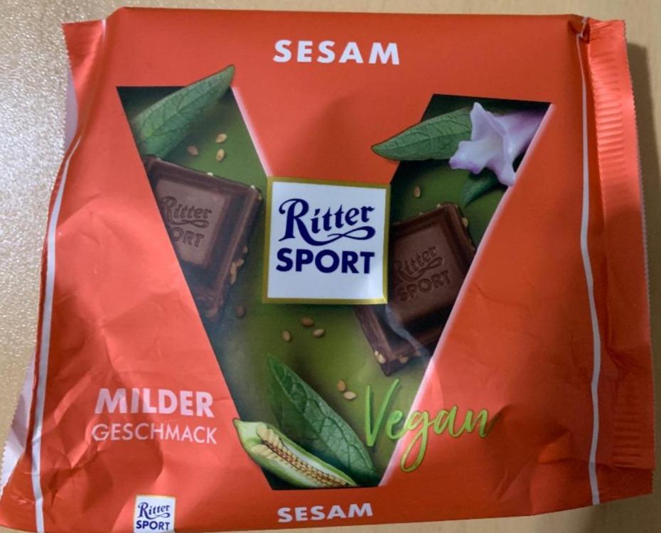 Фото - Шоколад темный с кунжутом Sesam Vegan Ritter Sport