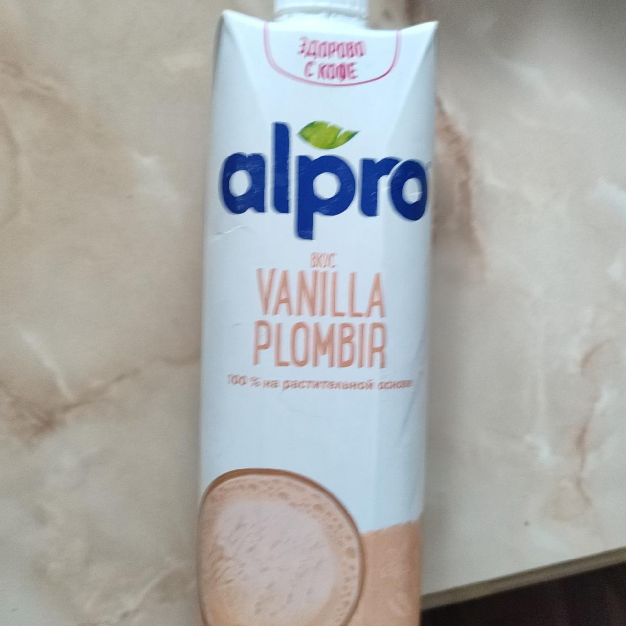 Фото - растительное молоко со вкусом ванильного пломбира Alpro