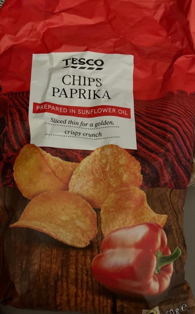 Фото - Чипсы с паприкой Chips Paprika Tesco