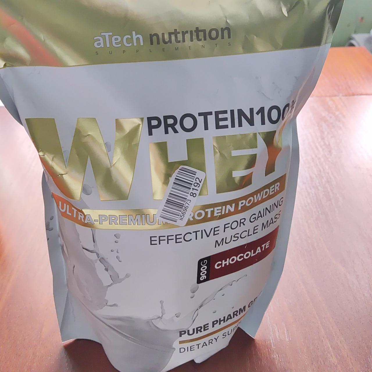 Фото - сывороточный протеин шоколадный protein aTech nutrition