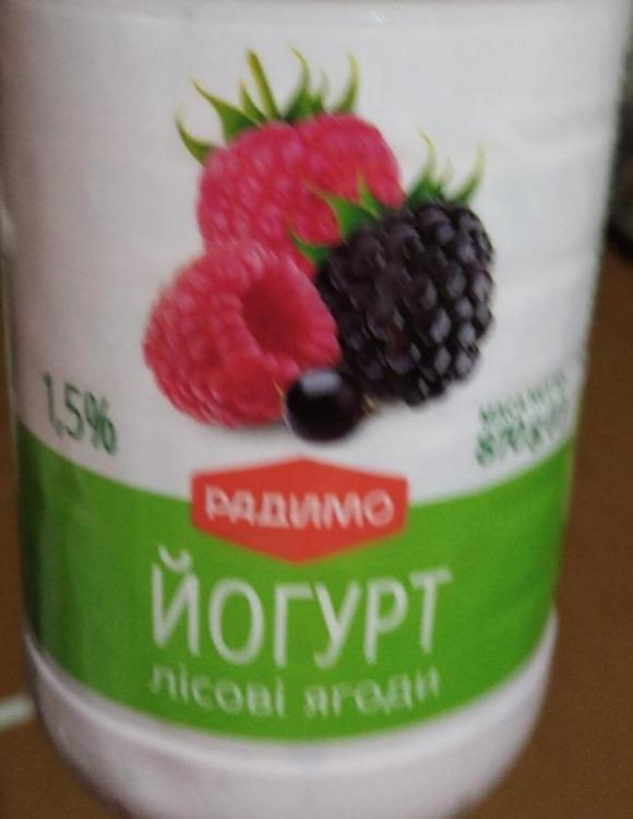 Фото - Йогурт питьевой 1.5% лесные ягоды Радимо