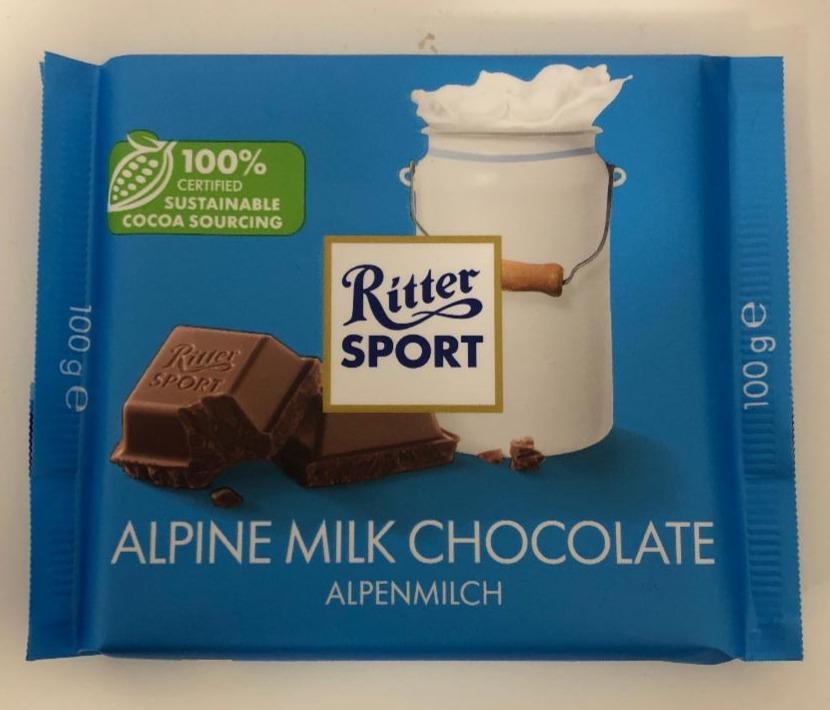 Фото - шоколад молочный с альпийским молоком Ritter Sport