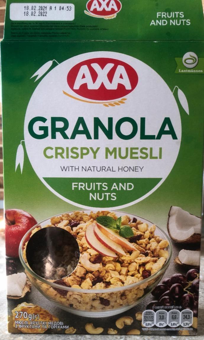 Фото - granola crispy muesli fruits and nuts Аха