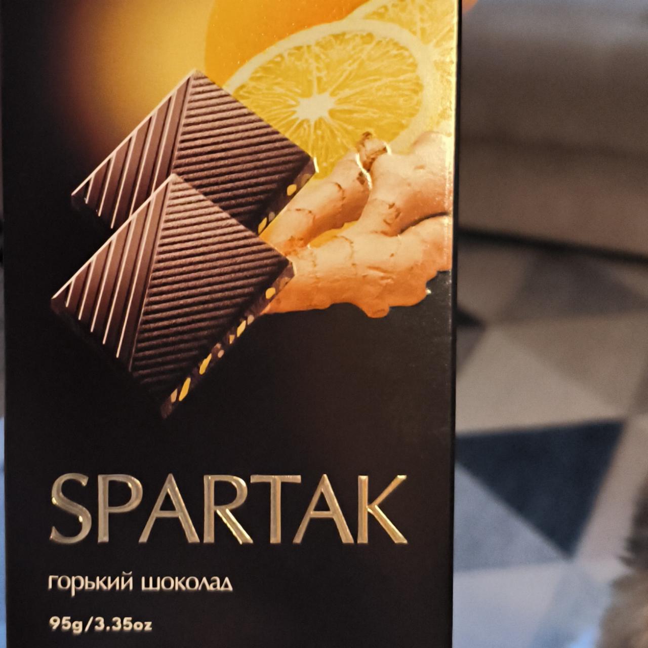 Фото - шоколад горький с имбирём и лимоном Спартак