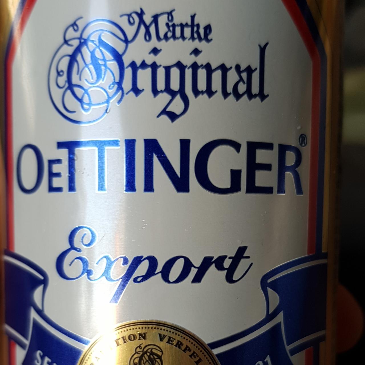Фото - Пиво 5.4% светлое фильтрованное пастеризованное Export Oettinger