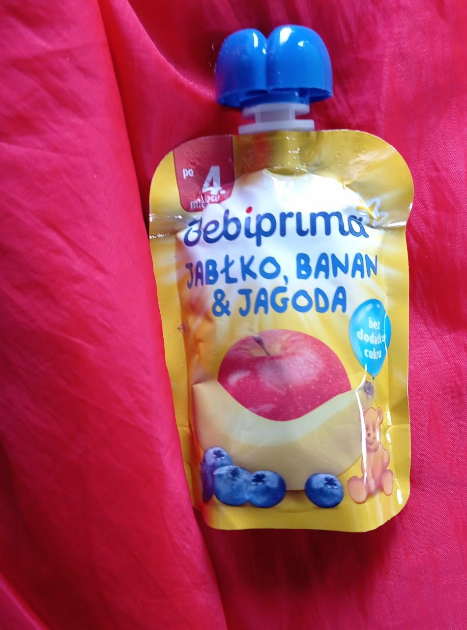 Фото - детское пюре яблоко-банан-черника Bebiprima