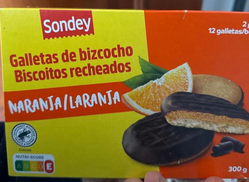 Фото - Galletas de bizcocho Biscoitos recheados naranja/laranja Sondey