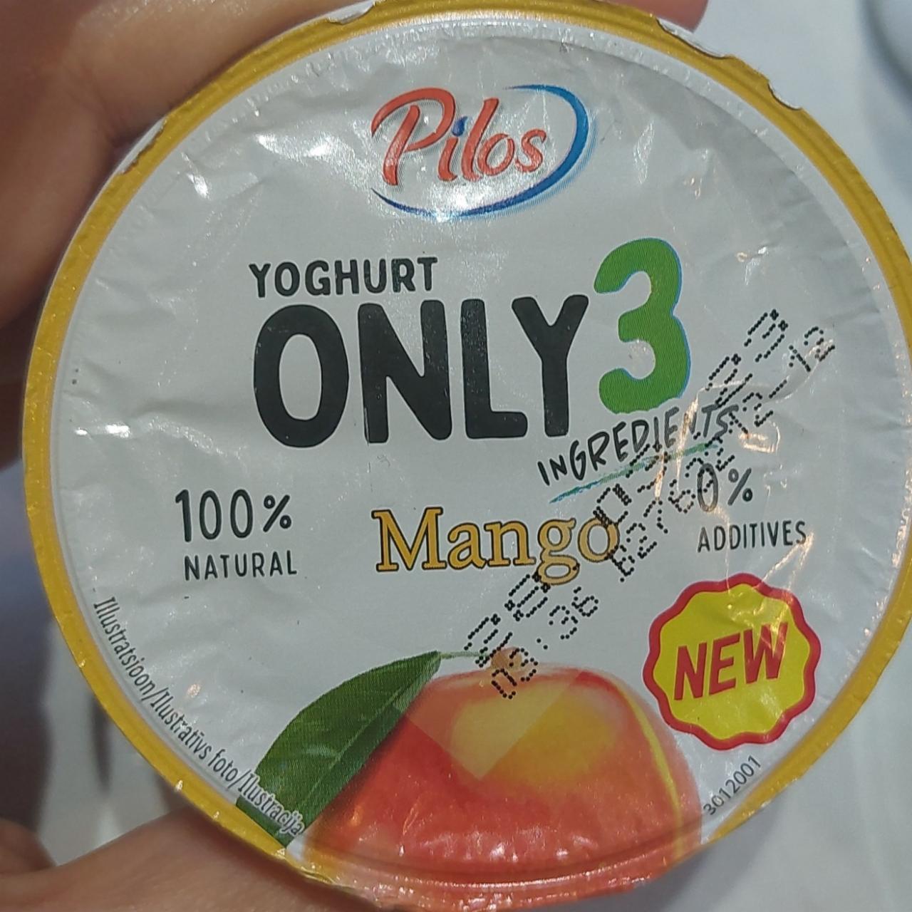 Фото - йогурт ONLY 3 манго Pilos