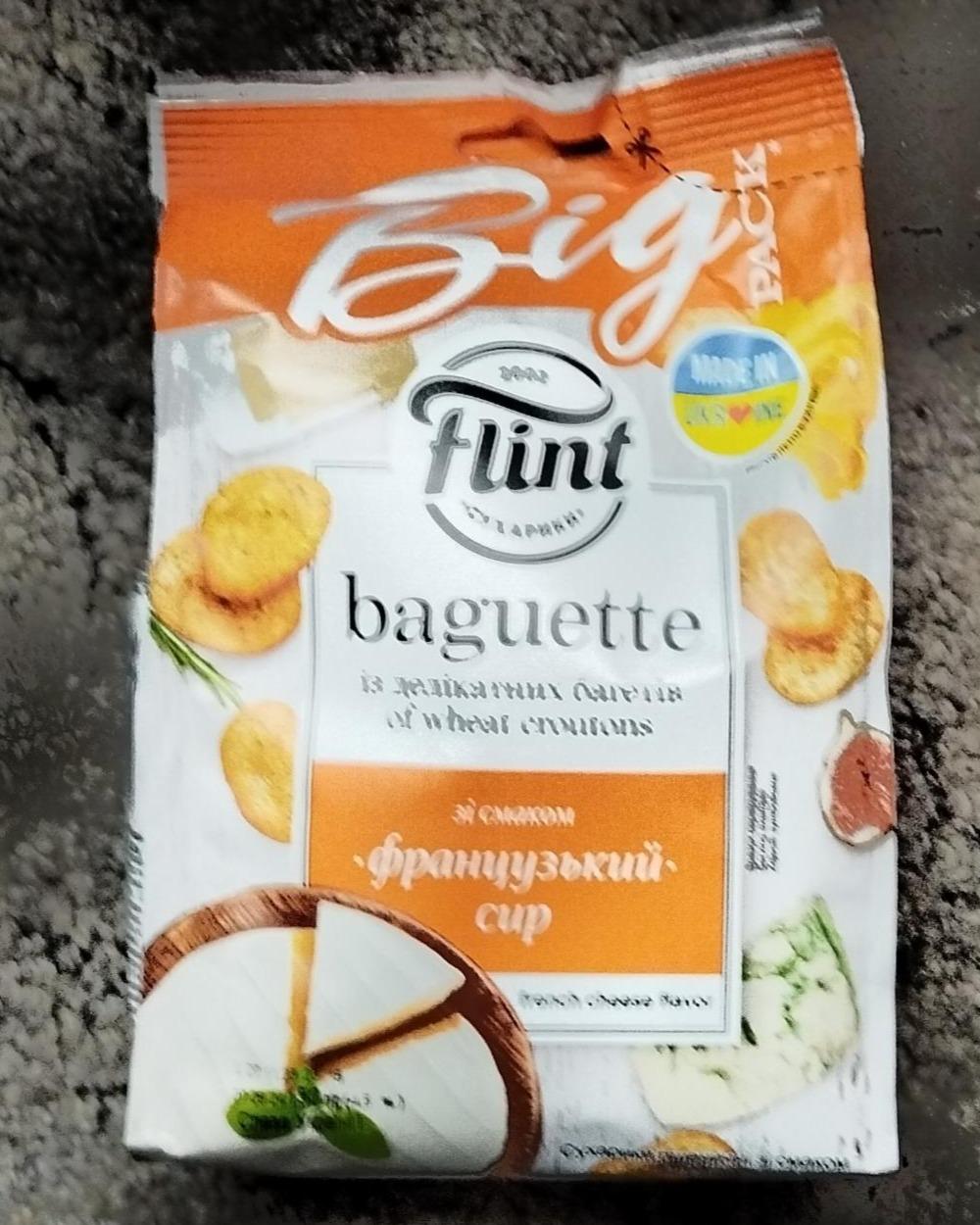 Фото - Сухарики пшеничные со вкусом Французский сыр Флинт Baguette Flint