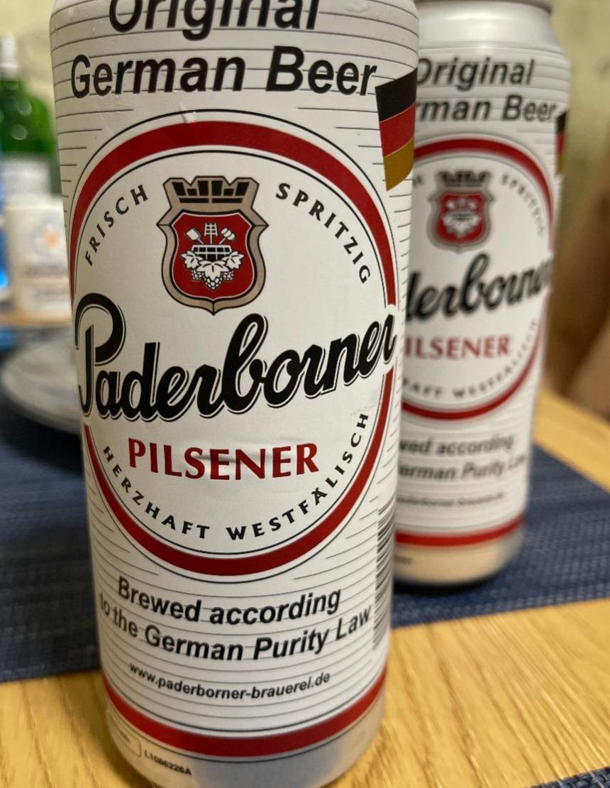Фото - Пиво солодовое Pilsner светлое Paderborner