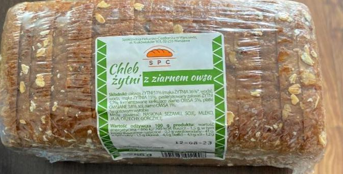 Фото - хлеб ржаной с зернами овса SPC