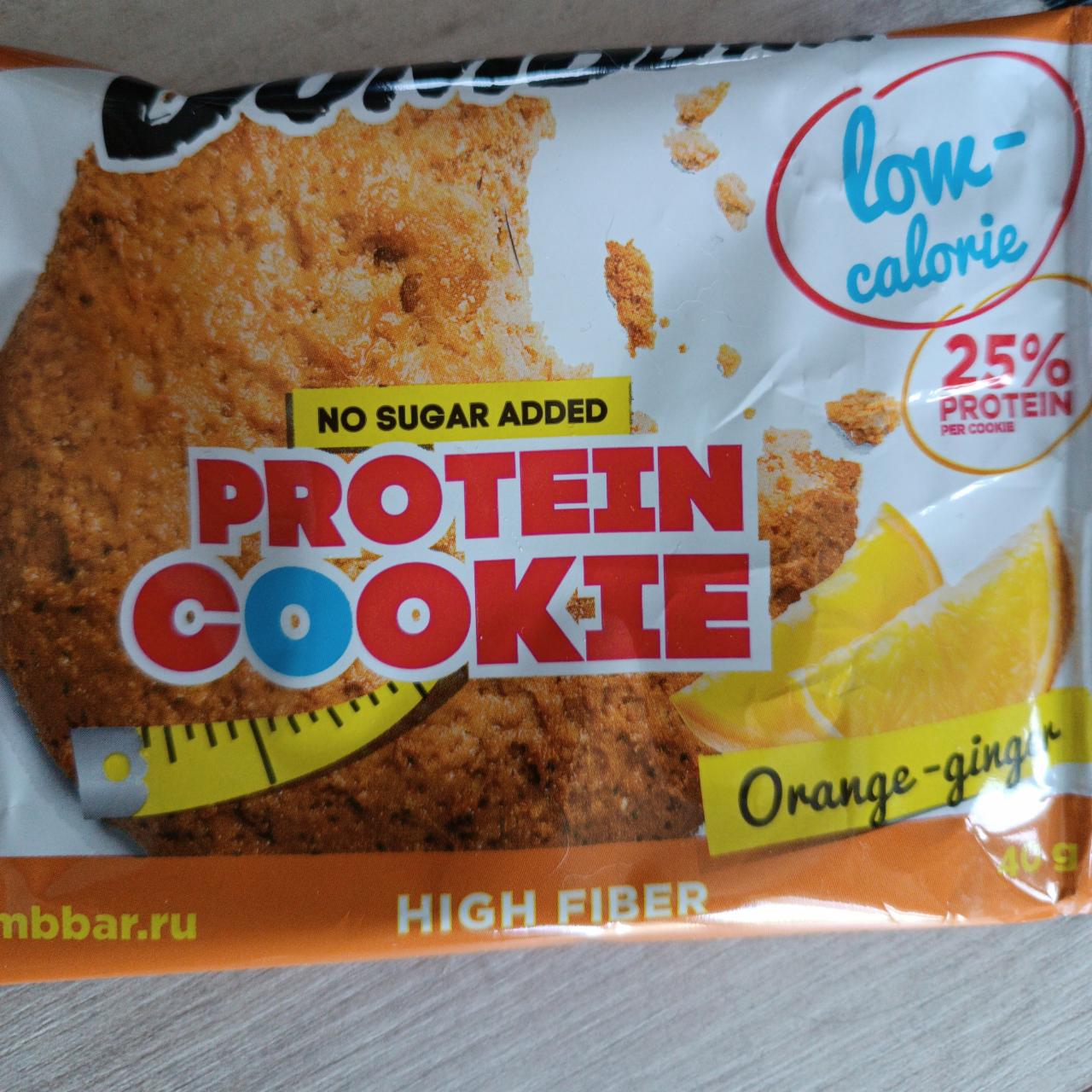 Фото - протеиновое печенье protein cookie orange-ginger Bombbar