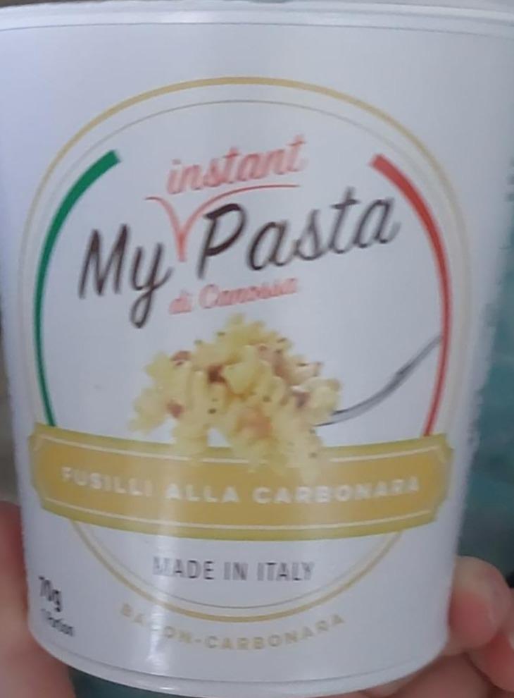 Фото - Паста фузилли карбонара My instant pasta