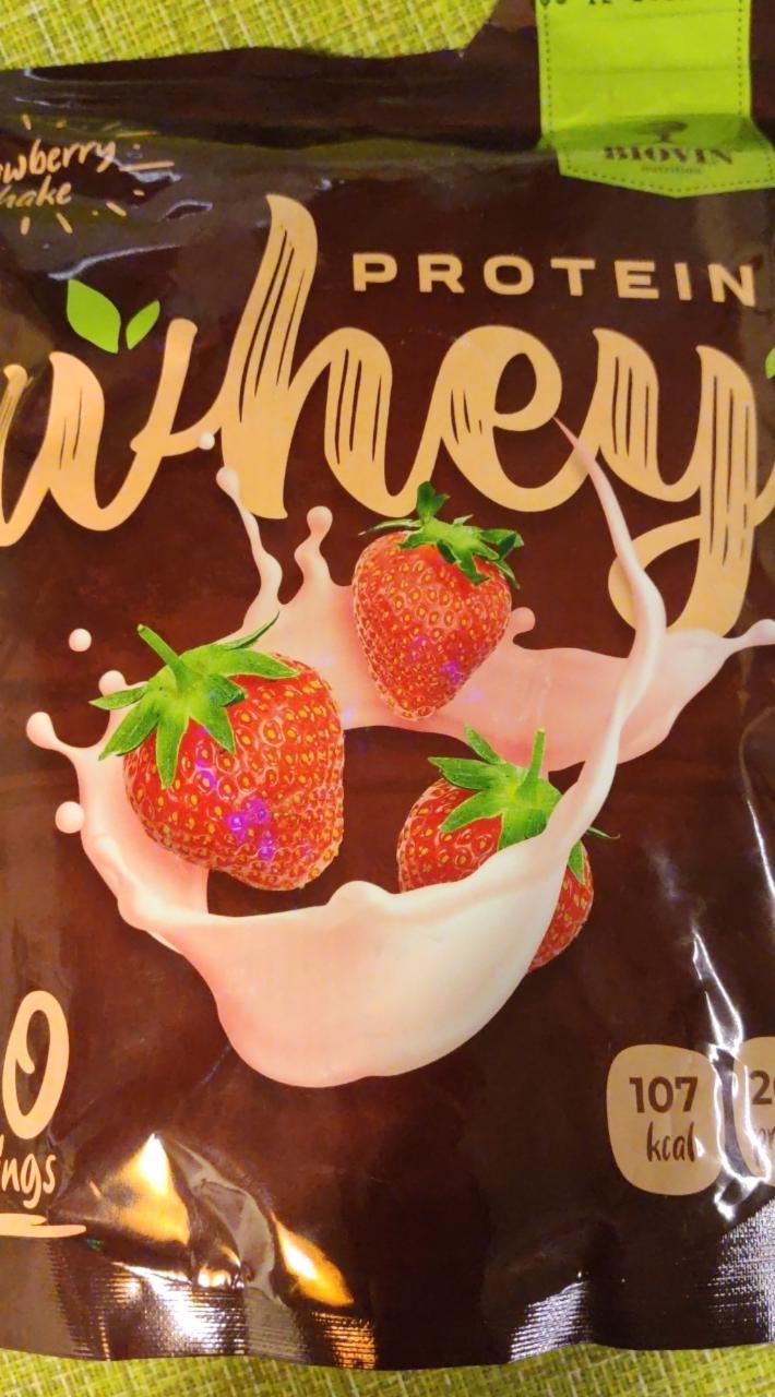 Фото - Protein whey strawberry shake Biovin
