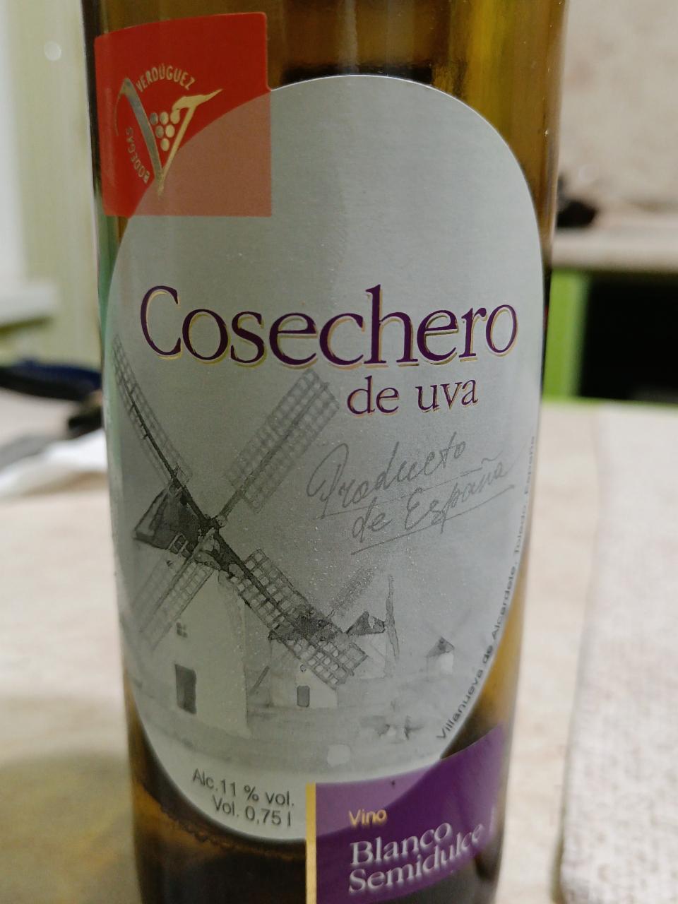 Фото - Вино белое полусладкое Cosechero de Uva