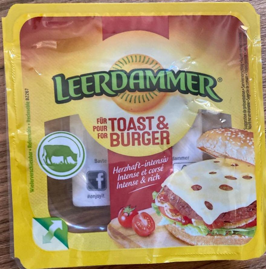 Фото - сыр ломтевой для тостов и бургеров Leerdammer