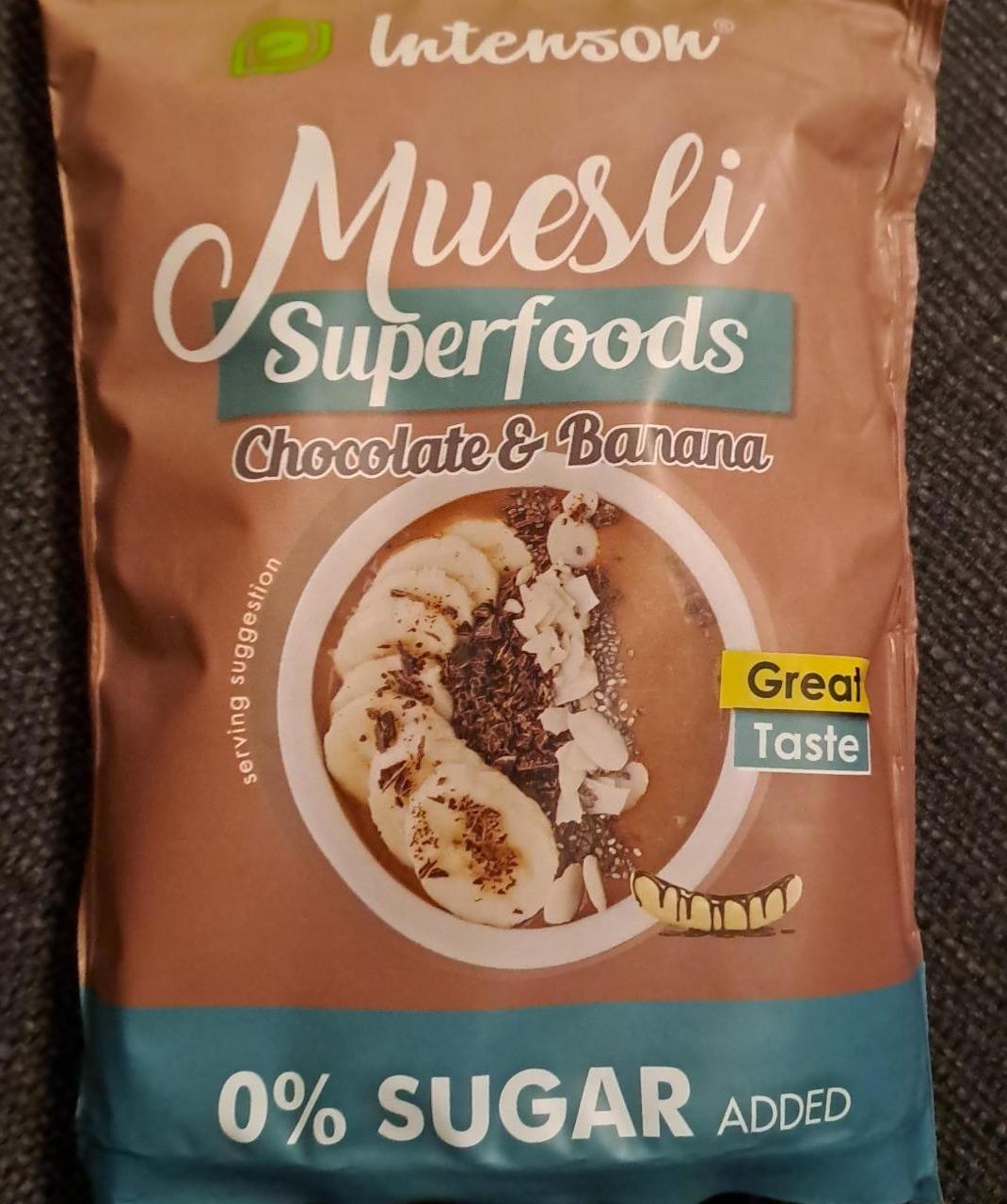 Фото - Мюсли шоколад-банан Chocolate & Banana Muesli Superfoods Intenson