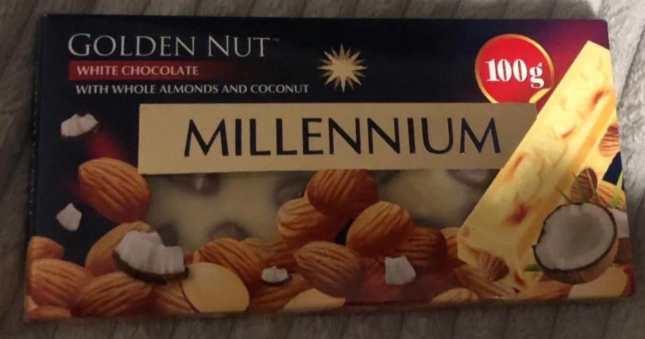 Фото - Шоколад белый с миндалем и кокосовой стружкой Millennium Gold