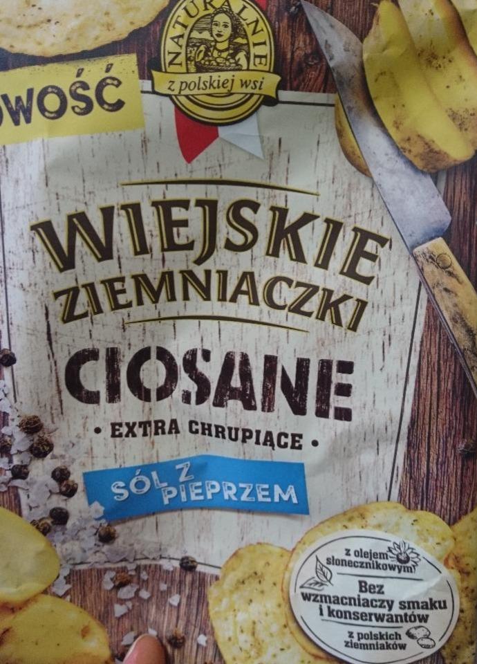 Фото - Чипсы ciosane с солью и перцем Wiejskie Ziemniaczki