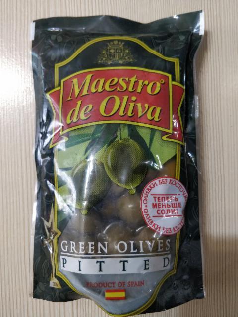 Фото - Оливки зеленые без косточки мягкая паковка Maestro de Oliva