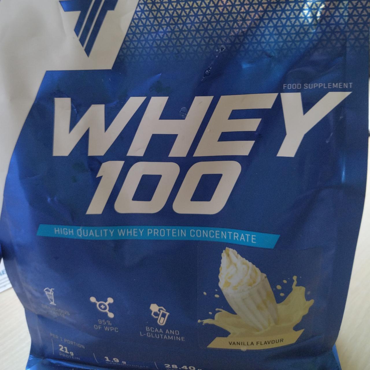 Фото - Протеин сывороточный со вкусом ванили Trec Nutrition Whey 100