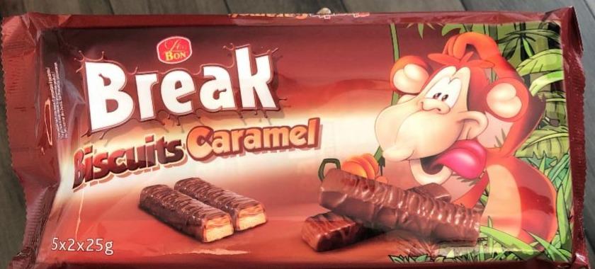 Фото - Батончики шоколадные Break Biscuits Caramel LeBon