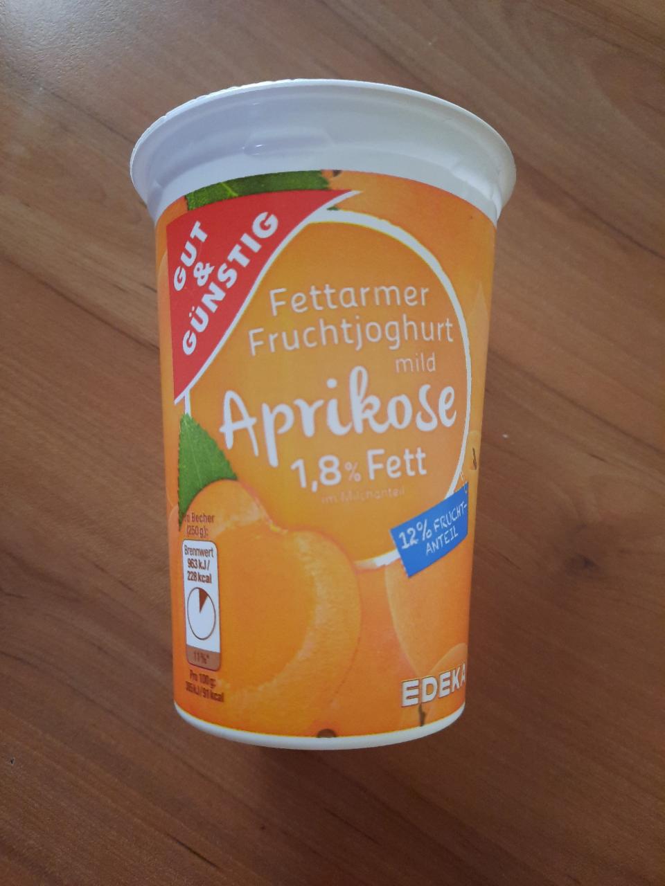 Фото - Fettarmer йогурт с абрикосом 1.8% жира Edeka