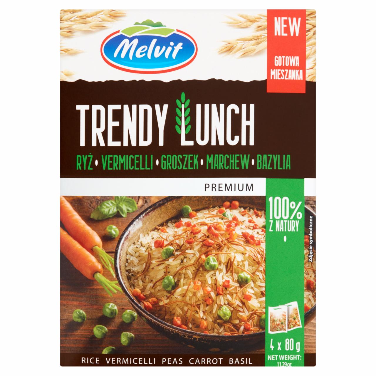 Фото - Trendy lunch rýže, vermicelli, hrášek, mrkev, bazalka Melvit