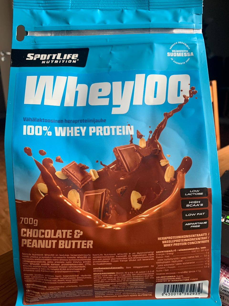 Фото - протеин со вкусом шоколада и арахисовой пасты Sportlife