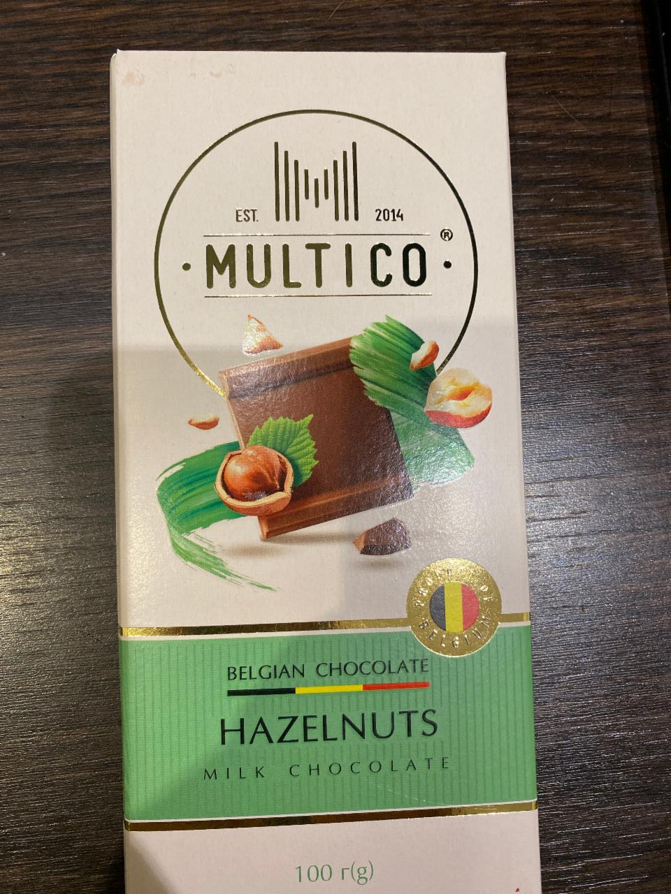 Фото - Шоколад молочный с фундуком Hazelnuts Milk Chocolate Multico