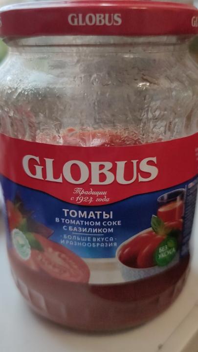 Фото - томаты в томатном соке с базиликом Globus