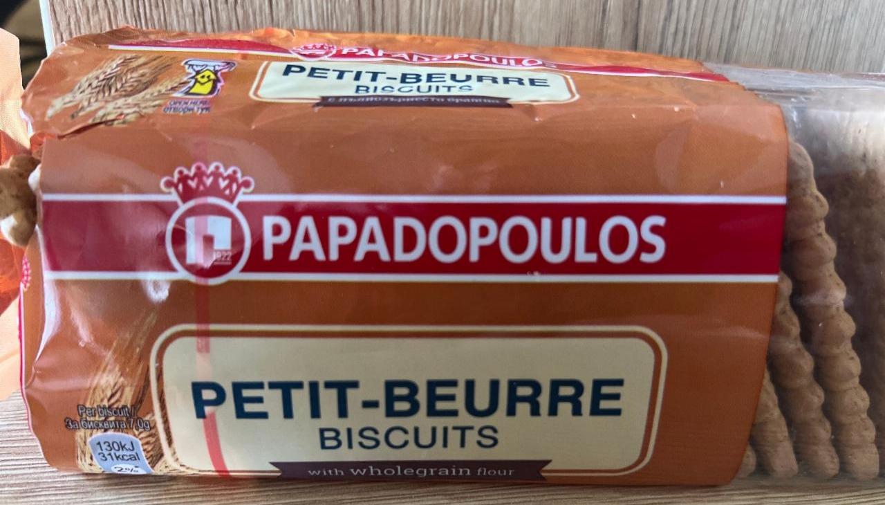 Фото - Petit-beurre biscuits with wholegrain flour Papadopoulos