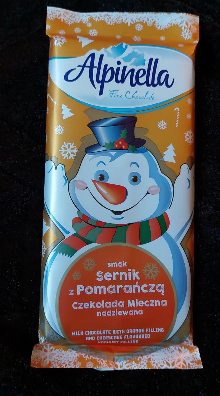 Фото - молочный шоколад с апельсиновой начинкой Alpinella
