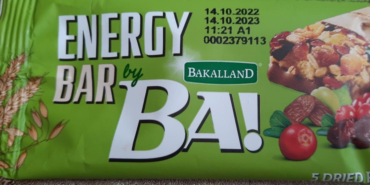Фото - energy bar Bar 5 сухофруктов Bakalland