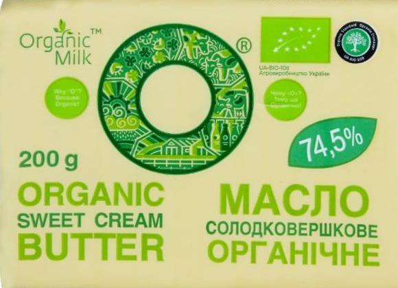 Фото - Масло сладкосливочное 74.5% органическое Крестьянское Organic Milk