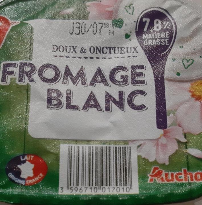 Фото - сливочный сыр 7.8% формаж блан Auchan