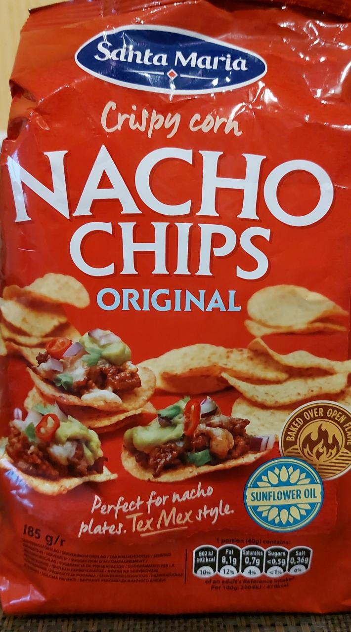 Фото - Чипсы кукурузные nacho chips original Santa Maria