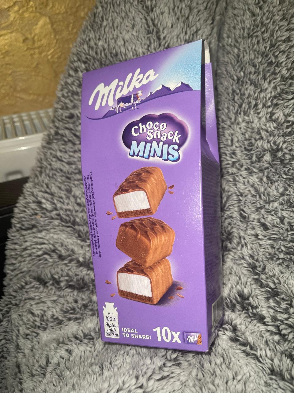 Фото - Мини шоколадные снеки с кремом choco snack minis milks Milka